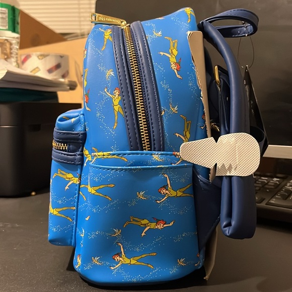 Loungefly Disney Peter Pan and Tinker Bell AOP Mini Backpack - Picture 7 of 10